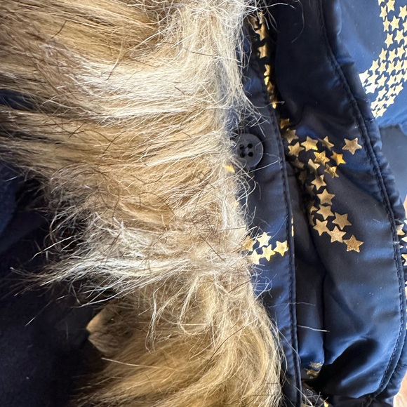 EUC almost new Baby Gap navy blue gold star down jacket size 12-18 months unisex - Picture 8 of 8